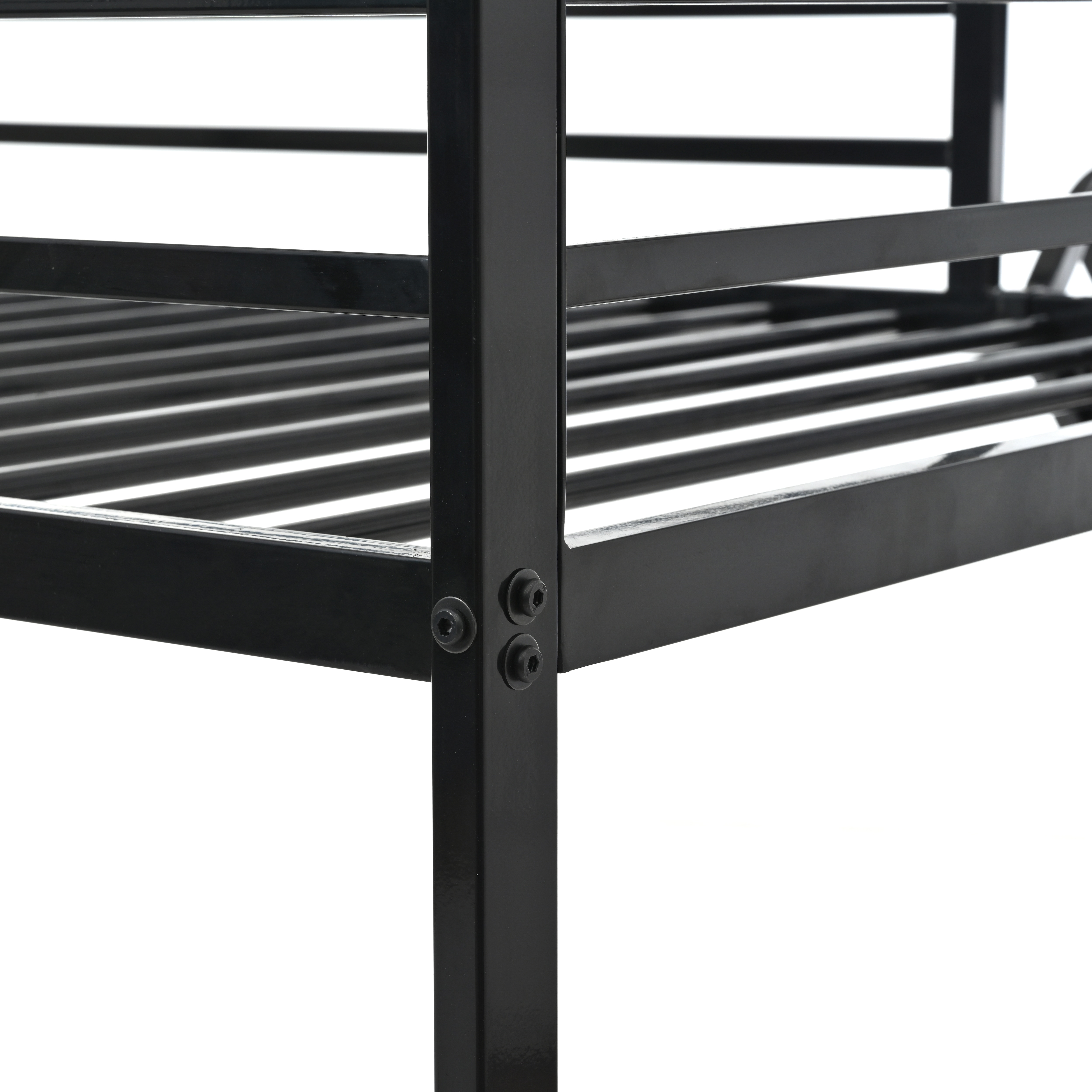 Twin Over Twin House Bed With Ladder And Slider, House Bed, Bunk Bed_voghion.com